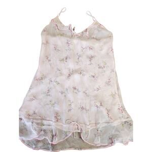 Jones New York floral semi sheer slip dress/size large